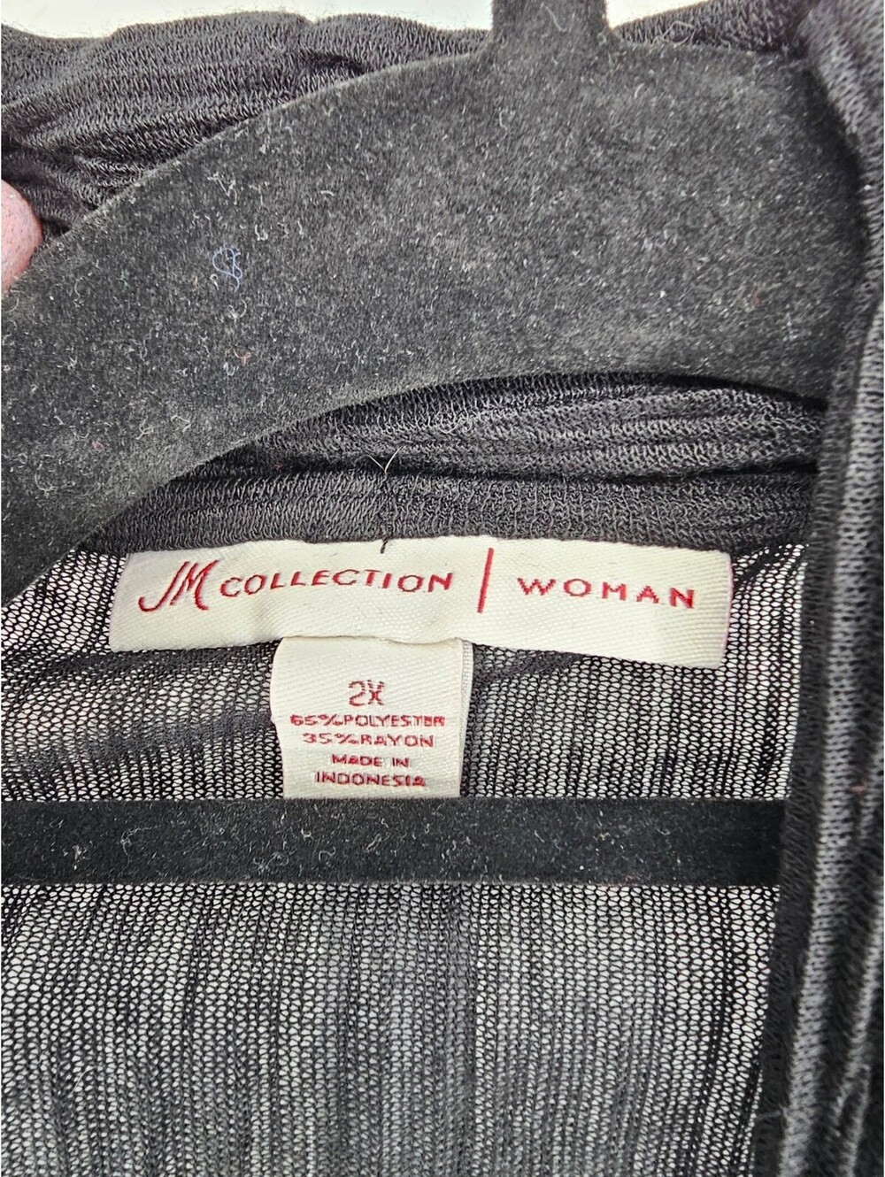 JM Collection Womens Sz 2X Lightweight Cardigan Sweater Ebony Black NEW - Picture 3 of 4